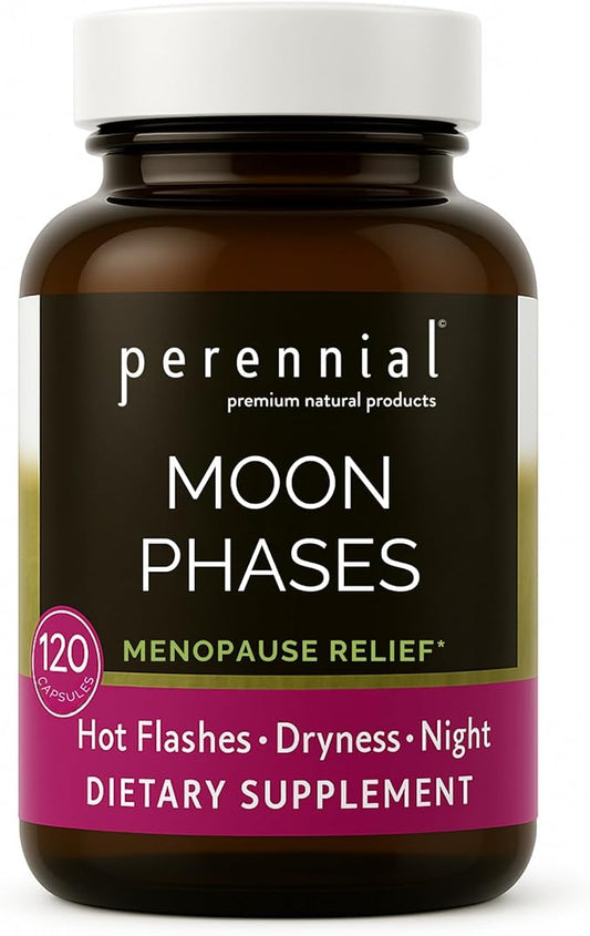 Perennial Life Moon Phases Menopause Relief Formula - Natural Hormonal Support Supplements 120 Capsules - Made of Herbs