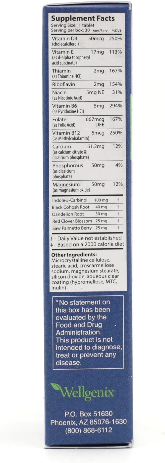 Wellgenix Menocet Plus Menopause Support - All-in-One Menopause Supplement - Daily Relief Feminine Care - Hot Flashes, Night Sweats, Mood Swings & Irritability - 30 Tablets (Pack of 2)