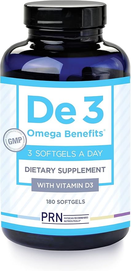 PRN De3 Dry Eye Ultra Pure rTG Omega 3 – Support for Dry Eyes - 2240mg EPA & DHA – New & Improved-Burpless-1 serving, 2-month supply