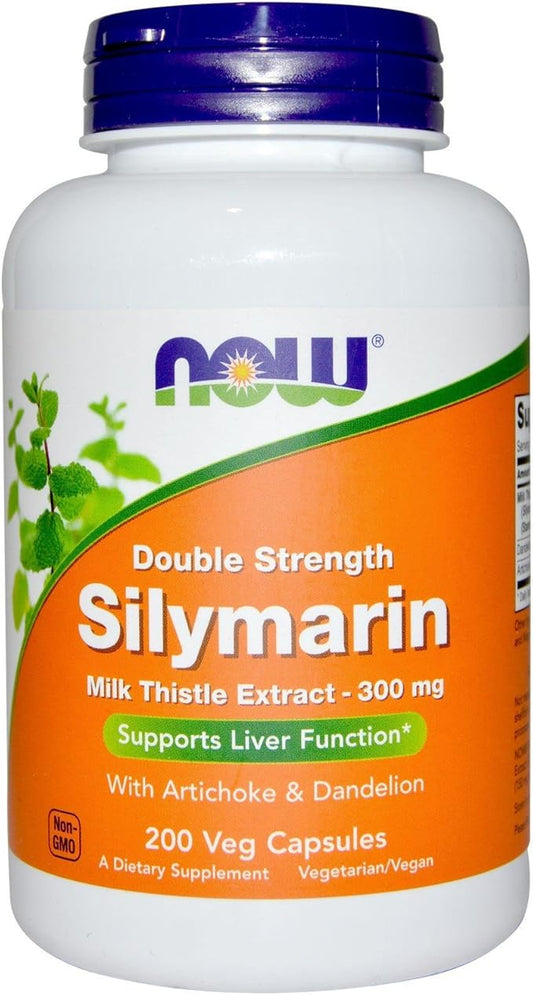 Now Foods Silymarin/Milk Thistle Extract 2X - 300Mg, 200 Vcaps (Pack of 2)