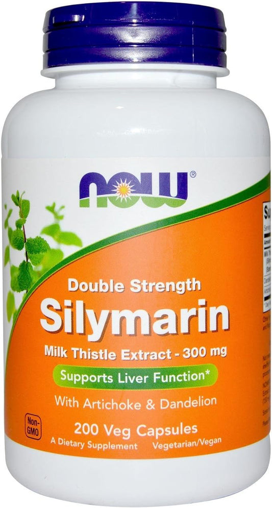 Now Foods Silymarin/Milk Thistle Extract 2X - 300Mg, 200 Vcaps (Pack of 2)