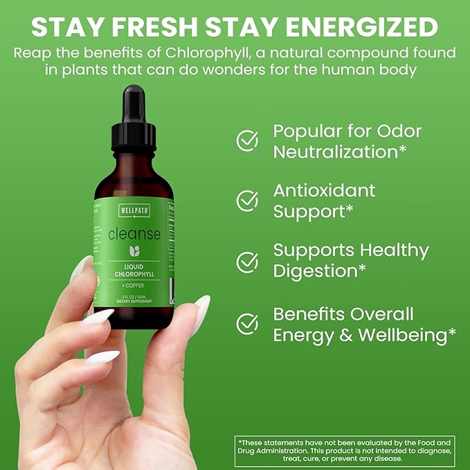 WellPath Mind & Detox Duo – Mind Memory & Focus Capsules (60 ct) + Liquid Chlorophyll Drops (2 fl oz) | Cognitive Support & Natural Energy | Daily Cleanse & Antioxidants | Vegan, Non-GMO**