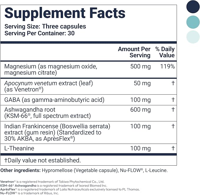 Mida Health® Zenful Sleep 6-in-1 Natural Sleep Aid for Adults Without Melatonin | Deep Sleep Supplement with Ashwagandha KSM-66® and Venetron® | Supports Cortisol Balance | 90 Capsules