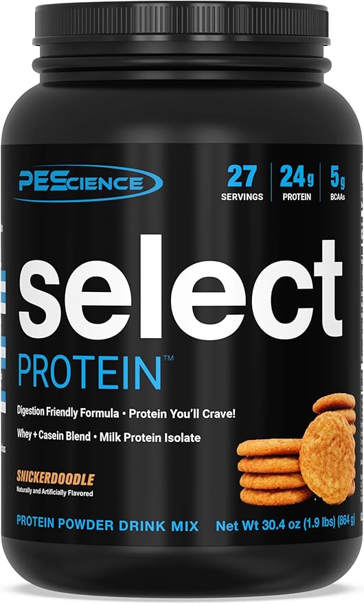 PEScience Select Low Carb Protein Powder, Snickerdoodle, 27 Serving, Whey and Casein Blend, Keto Friendly, Gluten Free, Best Tasting, Clean Isolate for Women and Men