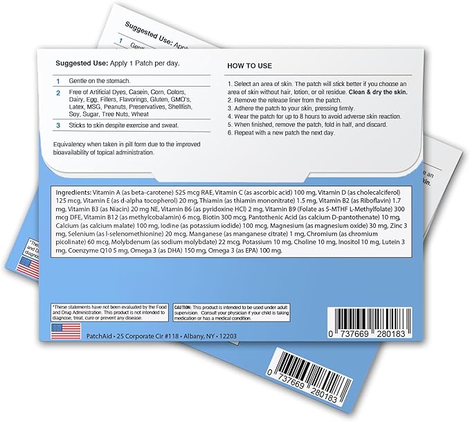 PatchAid Kids Multi Plus Topical Patch with Omega-3 30-Day Supply