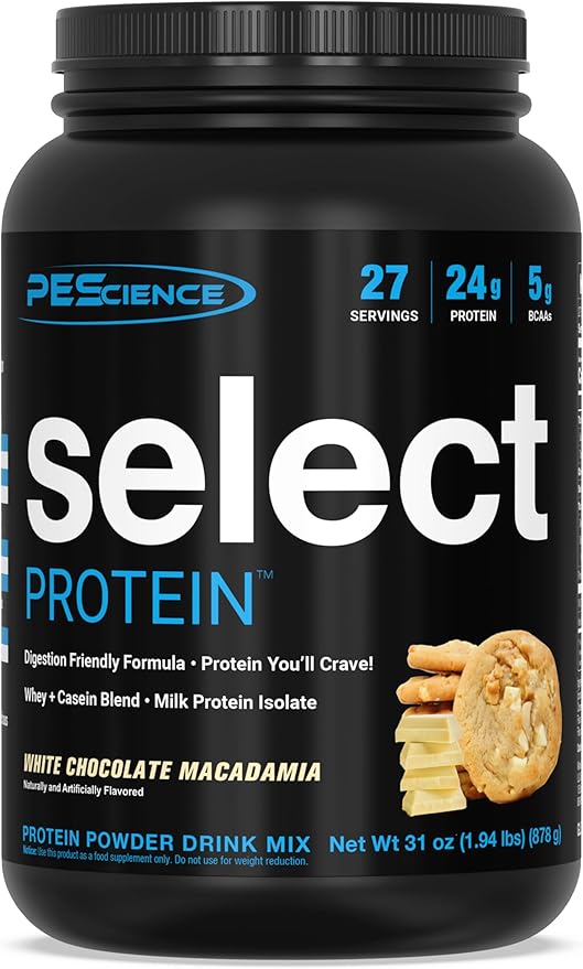 PEScience Select Low Carb Protein Powder, White Chocolate Macadamia, 27 Serving, Whey and Casein Blend, Keto Friendly, Gluten Free, Best Tasting, Clean Isolate for Women and Men