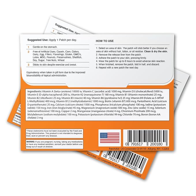Multi Plus Topical Patch by PatchAid 30-Day Supply (Pack of 2)