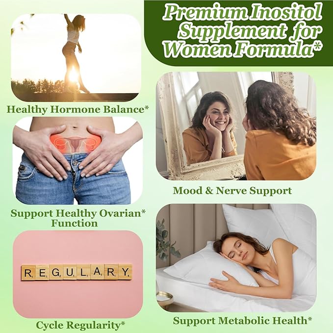 Myo & D-Chiro Inositol Supplement For Women, 40:1 Ratio Inositol Complex w. Multivitamin Chasteberry for Hormone Balance, Ovarian & Cycle Health* Liquid Drops 6x Stronger than Pills Powder