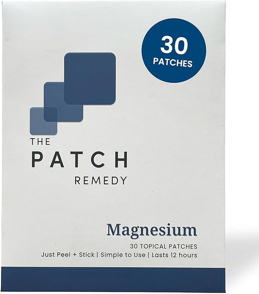 Magnesium Patches Transdermal - (30 Day Supply) Topical Magnesium Glycinate Patch for Women & Men, Muscle Cramps, Sleep & Relaxation Support