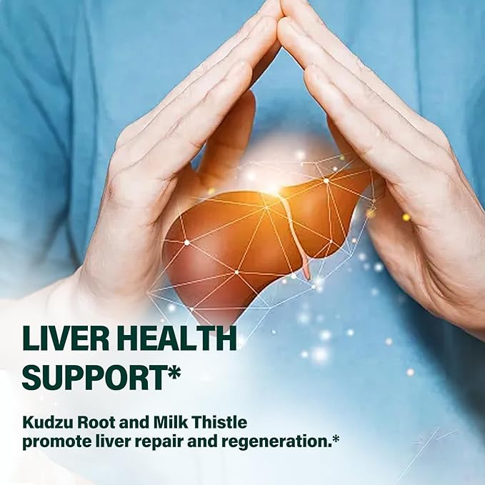 Kudzu Root Drops, Herbal Extract Blend Support Liver Health, Liver Cleanse Detox. 2oz