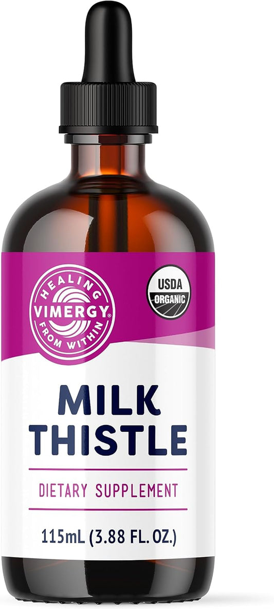 Vimergy Milk Thistle – Supports Liver Function* – Promotes Healthy Digestion* – USDA Certified Organic, Vegan, Gluten-Free – 115 mL (57 Servings)