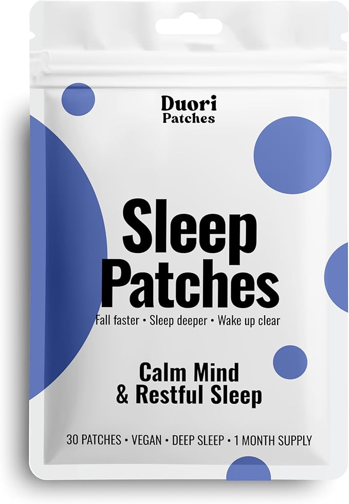 Sleep Patches for Adults - Valerian Root - Melatonin Free - Natural Sleep Aid with 5-HTP and Ashwanganda - 30 Patches