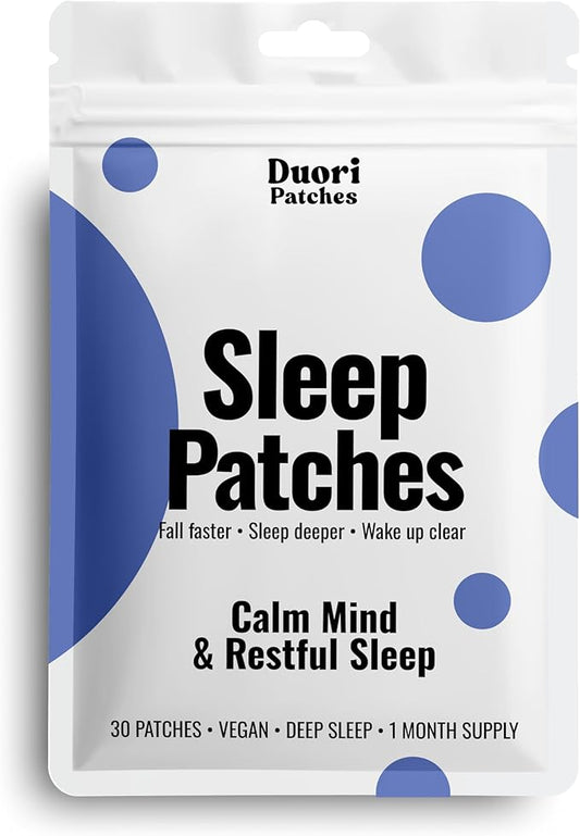 Sleep Patches for Adults - Valerian Root - Melatonin Free - Natural Sleep Aid with 5-HTP and Ashwanganda - 30 Patches