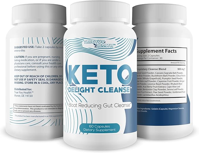 Keto Delight Cleanse - Premium Keto Cleanse - Promote Reduced Gut Bloat for a Healthy Appearance - Support Gut Health, Digestion, & Regularity with Probiotics - Help Keto Cleanse Detox Waste & Toxins