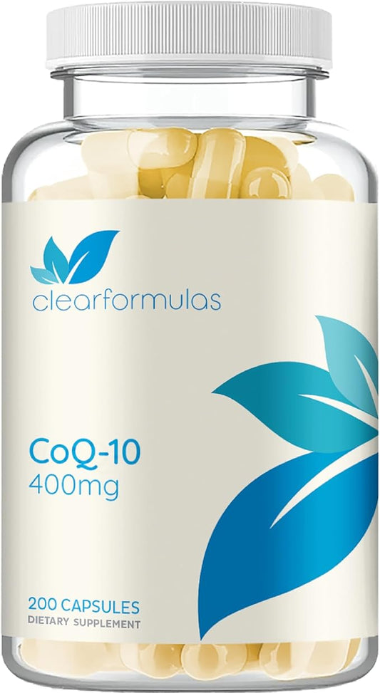 Quick Absorption CoQ10 400mg Capsules - Coenzyme Q10 400mg Potent Antioxidant for Heart Energy and Aging Support - High Stability CoQ10 Ubiquinone Capsules - Made in a cGMP US Lab (200 Servings)
