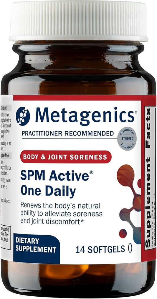 Metagenics SPM Active One Daily - Joint Soreness Supplement with Pro Resolving Mediators* - Encourages Soothing Relief* - Features Next Generation Omega Fish Oil - Non-GMO & Gluten-Free - 14 Softgels