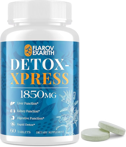 Canna Cleanse, Liver Cleanse Detox & Repair Chewable Tablets, Milk Thistle Supplement, Fast-Acting Body Detox for Women & Men, Toxin Flush for Liver, Kidney, Digestion & Metabolism, 60 Tablets