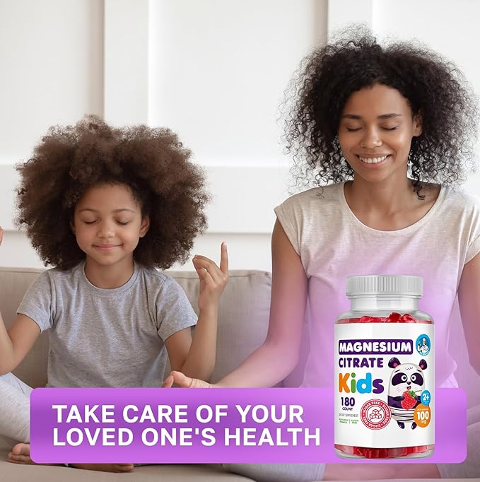 DR. MORITZ Sugar-Free Calm Magnesium Gummies for Kids and Adults - Non-GMO Magnesium Citrate Gummies - Raspberry Flavor - 1-Pack (180 Count)