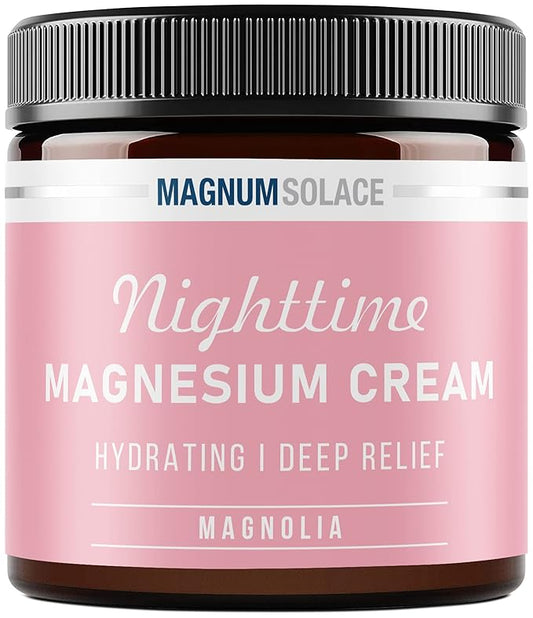 Magnesium Cream – Magnesium Chloride Cream – Topical Magnesium Cream for Nighttime (Magnolia)