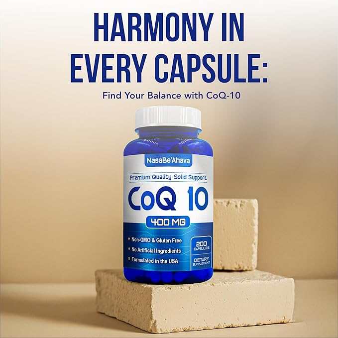CoQ10 400mg Capsules | Vegan Friendly Coenzyme Q10 400mg per Serving from Easy Absorption Ubiquinone Supplement for Skin Heart and Energy Support | Made in the USA in cGMP Facilities (100 Servings)