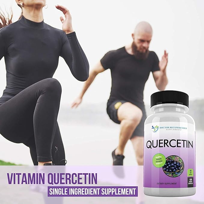 DOCTOR RECOMMENDED SUPPLEMENTS Quercetin 1000mg Per Serving - 120 Veggie Capsules, Vitamin Supplement, 60 Day Supply, (Vegan and Non-GMO)