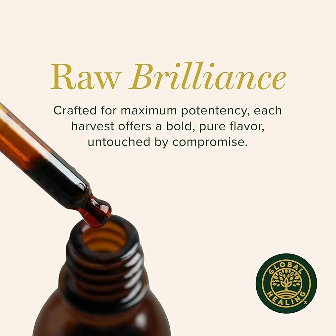 Global Healing Organic Moringa Oleifera Extract Liquid Drops, Moringa Supplement-Vegan from Tree Leaves-Max Absorption of Vitamins and Minerals- More Potency Than Powder Form (2 Fl Oz)