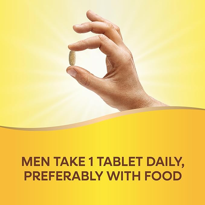 Nature's Way Alive! Men’s 50+ Daily Ultra Multivitamin, High Potency Formula, Supports Healthy Brain, Eyes & Heart*, with Methlyated B12, Gluten-Free, 150 Tablets (Packaging May Vary)