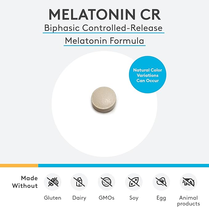 XYMOGEN Melatonin CR - Time Release Melatonin 5mg Supplement with Vitamin B6 - Nighttime + Immune Support - Biphasic Delivery Releases Quickly Then Steadily (90 Extended Release Tablets)