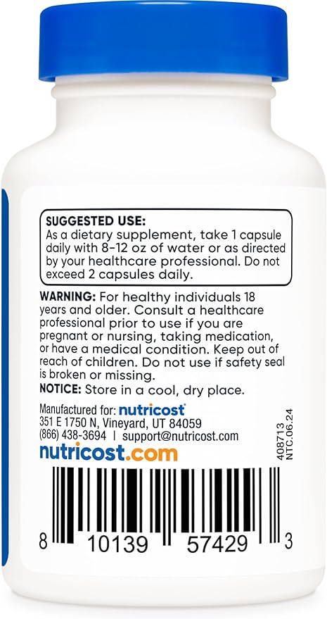 Nutricost Boron Capsules 5mg, 30 Vegetarian Capsules - Gluten Free and GMO Free