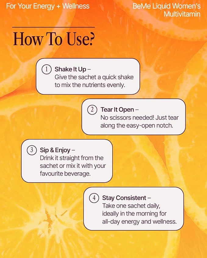 BeMe Liquid Multivitamin for Women - 2X Faster Absorption & High Bioavailability - Vitamin C+E, D, K, Calcium, Zinc, Magnesium - Clinically Tested Womens Multivitamin, Non-GMO, Soy, Dairy Free