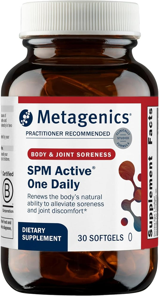 Metagenics SPM Active One Daily - Joint Soreness Supplement with Pro Resolving Mediators* - Encourages Soothing Relief* - Features Next Generation Omega Fish Oil - Non-GMO & Gluten-Free - 30 Softgels