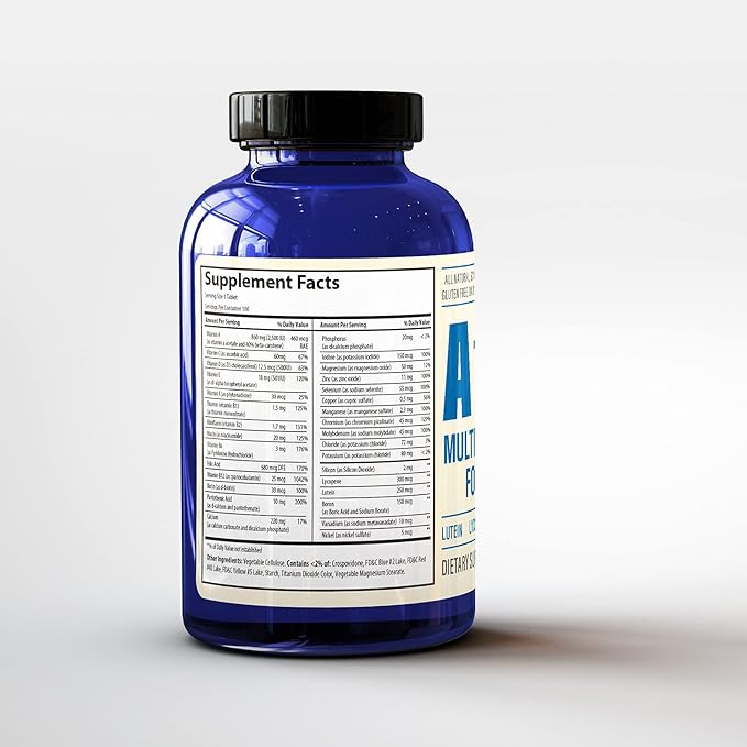 A to Z Multivitamin and Multimineral Supplement for Men - 3 Month Supply - Vitamins A C D E K B1 B2 B6 B12 Magnesium Calcium Biotin Potassium Zinc - Antioxidants for Heart & Immune Health (100 Count)