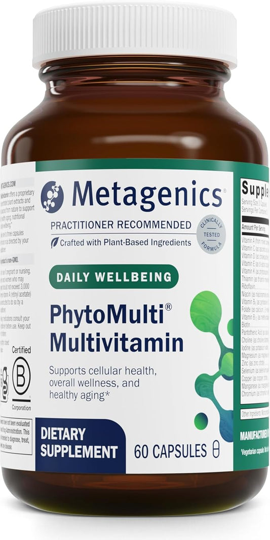 Metagenics PhytoMulti Multivitamin with Phytonutrients - Daily Multivitamin Supplement for Men & Women - with Zinc & B6 Vitamins - 60 Capsules