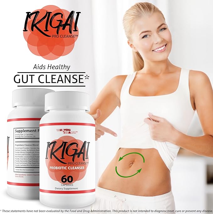 Ikigai Pro Cleanse - Premium Cleanse with 15+ Herbs & Probiotics - Full Body Cleanse Detox - Support Digestive, Gut, & Colon Health - Aid Bloating Relief & Regularity - Advanced Cleansing Formula