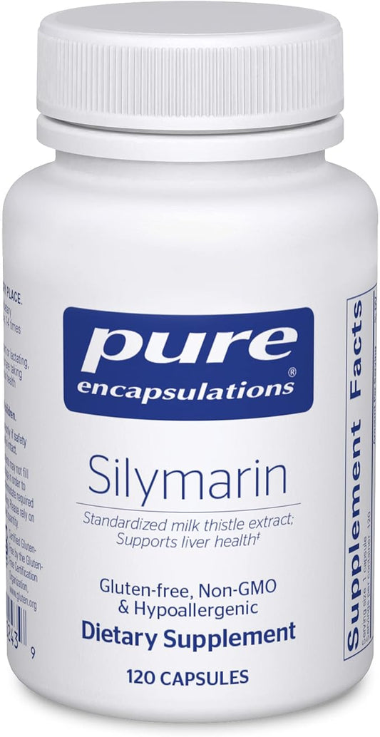 Pure Encapsulations Silymarin - 250 mg Milk Thistle Per Capsule - Liver Health Support - Antioxidants Supplement - Non-GMO & Vegan - 120 Capsules
