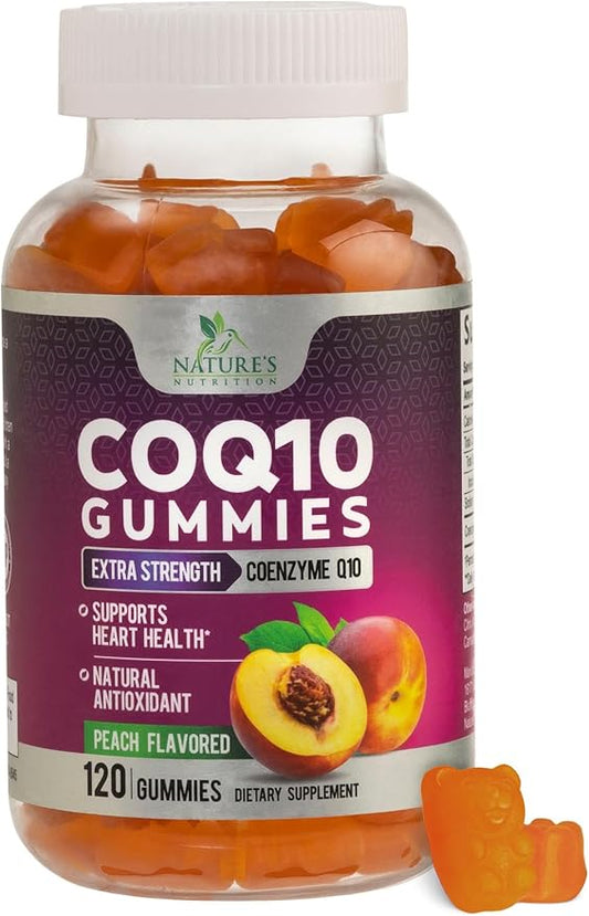 CoQ10 100mg Gummies - Coenzyme Q10 Supplement, CoQ10 Gummies Antioxidant for Heart Health Support & Energy Production, High Absorption Coenzyme Q10 Gummy Supplements - 120 Count Coenzyme Q10 Vitamins