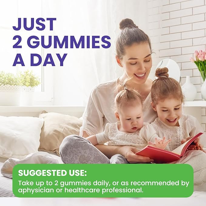 Iron Gummies for Women & Kids - with Vitamin C, B12, B6, Zinc - Blood Builder & Energy - Iron Supplement Gummies Support for Iron Deficiency, Anemia - 60 Vegan Gummies Grape Flavor