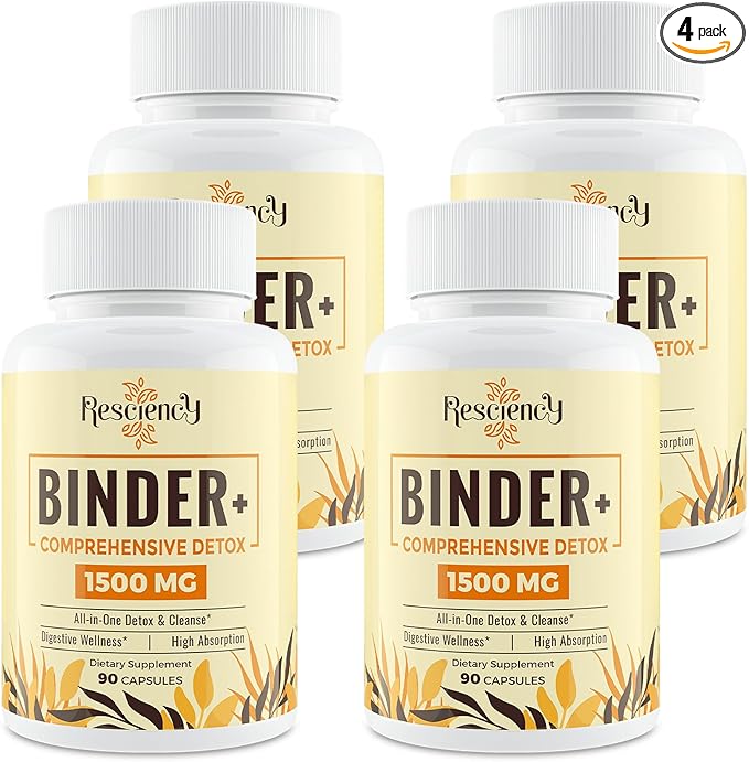 1500 MG Detox Binder Supplement – Activated Charcoal, Zeolite, Bentonite Clay – Liver & Gut Detox Cleanse, Toxin Flush, Digestive, Max Absorption, 360 Vegan Capsules