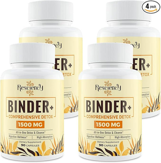 1500 MG Detox Binder Supplement – Activated Charcoal, Zeolite, Bentonite Clay – Liver & Gut Detox Cleanse, Toxin Flush, Digestive, Max Absorption, 360 Vegan Capsules