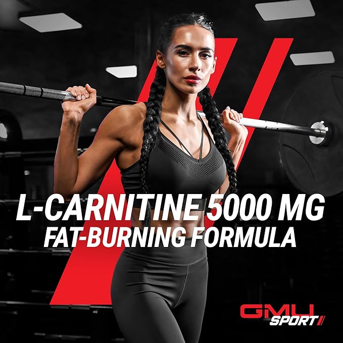 GMU SPORT L-Carnitine Liquid 5000mg Supplement for Metabolic Support - High Potency Liquid Supplement, Supports Weight Management & Muscle Recovery, Increased Endurance & Energy Booster - 30 Servings