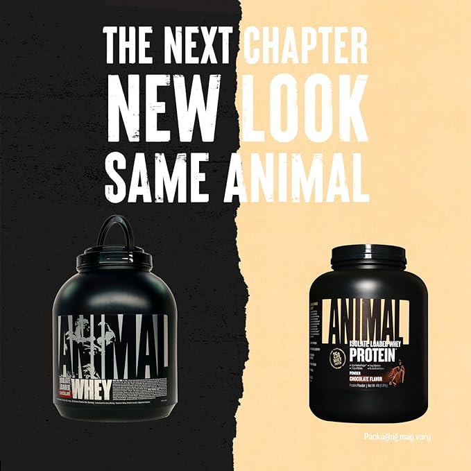 Animal Whey Isolate Protein Powder - Loaded for Pre & Post Workout Muscle Builder and Recovery with Digestive Enzymes for Men & Women - 25g Protein, Great Taste, Low Sugar - Chocolate 4 lbs