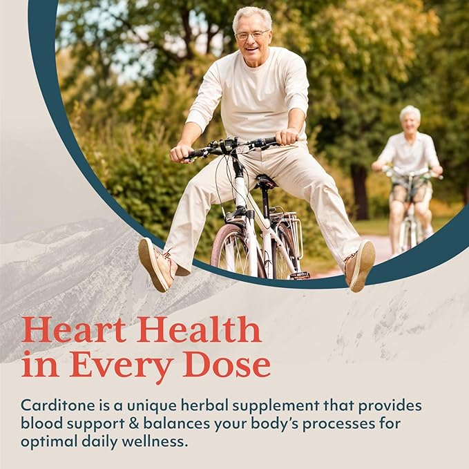 ruved Carditone - Natural Heart Health Supplement for Women & Men, BP Formula, Holistic Heart Support with Rauwolfia, Arjuna, Calcium, and Magnesium - 30 Vegetarian Caplets (Pack of 1)