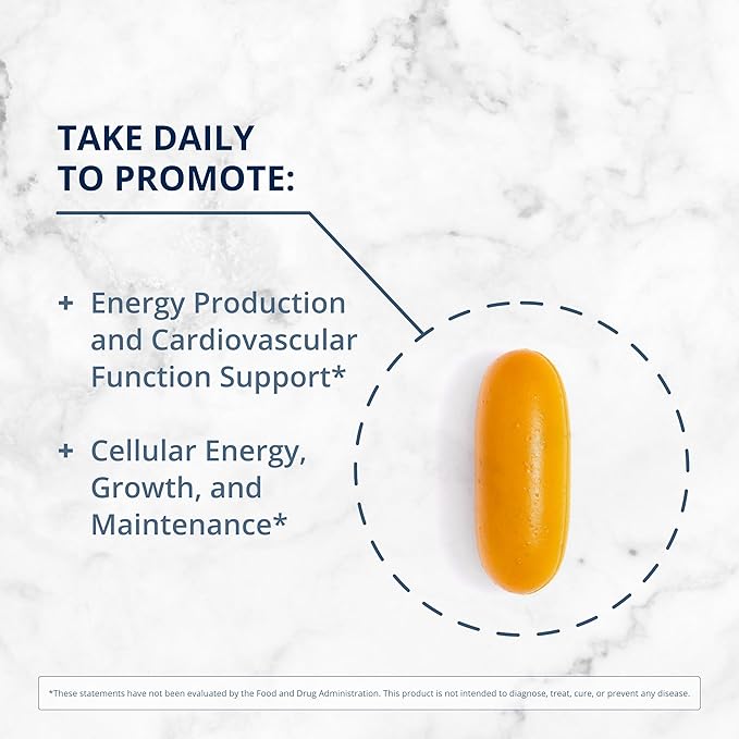 Metagenics CoQ10 ST-200, Highly Absorbable 200 mg Coenzyme Q10 Supplement to Help Support Energy Production and Cardiovascular Function - 60 Count