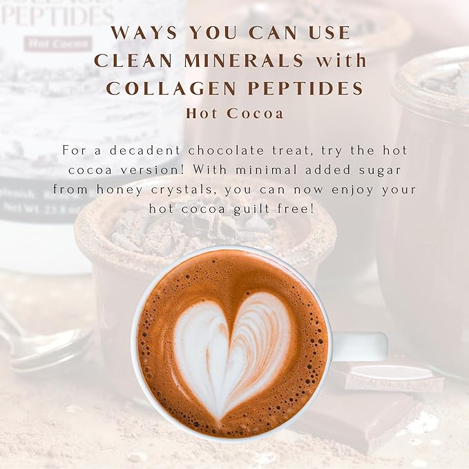 Mt. Capra Clean Minerals with Collagen Peptides | Healthy Hot Cocoa with Minerals from Goat Milk Whey and Grass-Fed Type I and III Collagen Peptides for 10 g Protein | 16 Servings - 23.8 oz