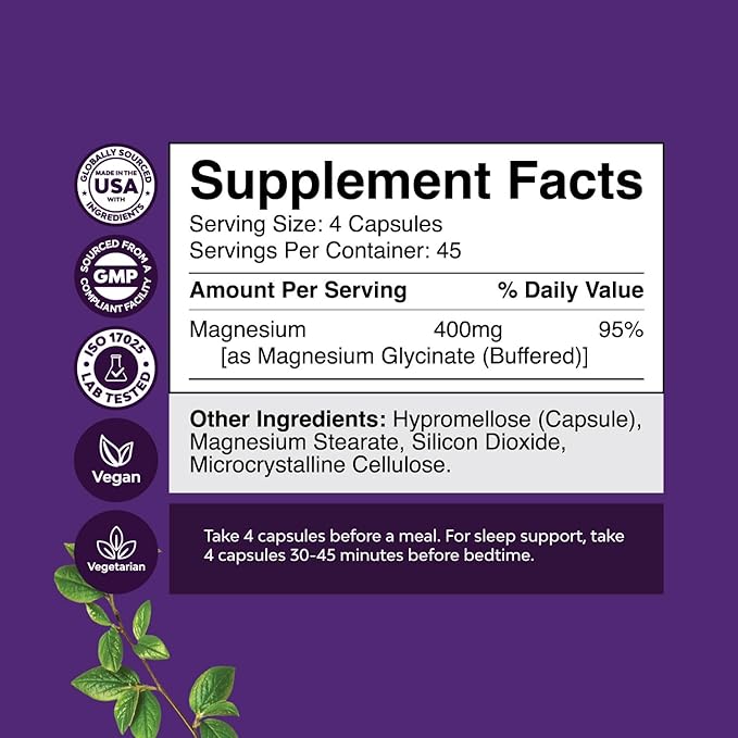 Bundle of Delicious Iron Gummies for Women and Men - Iron Supplement for Women and Men with Vitamin C and Pure Magnesium Glycinate 400mg Per Serving - for Mood Sleep and Relaxation