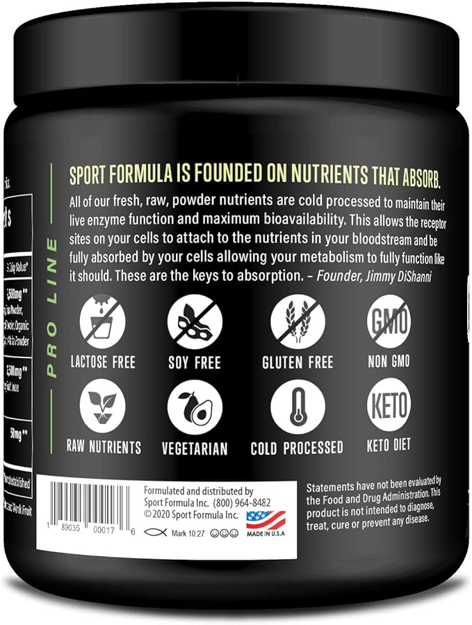 Organic Greens Superfood Powder, Cold Pressed Vegan and Keto Powder, Non-GMO, Low Calorie Daily Green Juice Powder