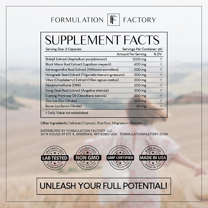 She's Obsessed: 10-in-1 Hormone Balance Maximizer with Shilajit, Maca, Ashwagandha, DIM, Dong Quai, Zinc & More for Vitality & Balance – 120 Capsules 2 Months
