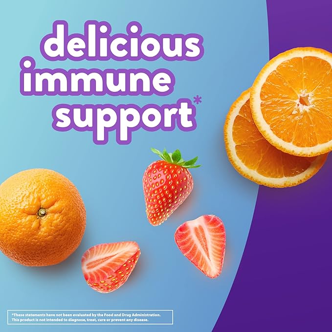 Vitafusion Power Zinc Gummy Vitamins, Strawberry Tangerine Flavored Immune Support (1), 90 Count (Pack of 2)