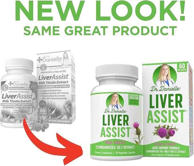 Best Liver Supplements with Milk Thistle - Organic Liver Cleanse Detox & Cleanse - Liver Support for Men and Women - Liver Detox Cleanse Repair - 120 Capsules by Dr. Danielle