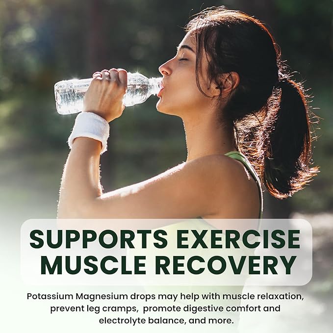 Potassium Magnesium Citrate Supplement, Liquid Magnesium Citrate Drops 500mg with Ashwagandha, Calcium, Zinc, Vitamin D3, B6, B12, CoQ10 - Vegan 2 fl oz Pineapple Flavor